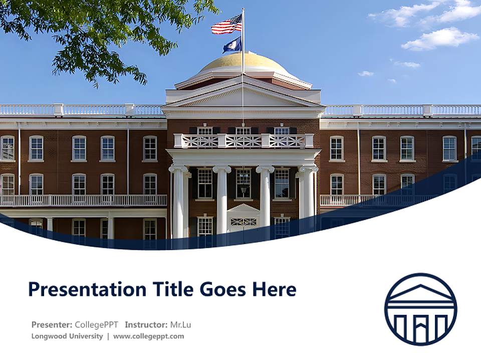 Longwood University Course/Courseware Creation PPT Template4:3 ratio PPT effect preview image5