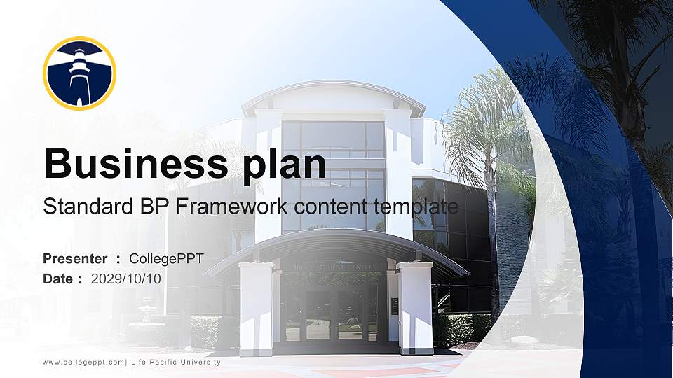 Life Pacific University Competition/Entrepreneurship Contest PPT Template16:9 ratio PPT effect preview image