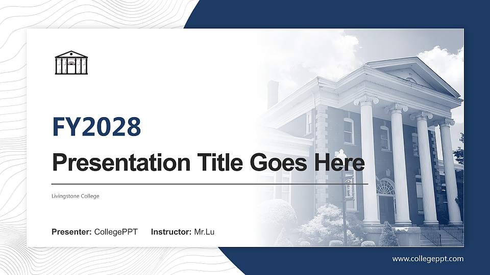 Livingstone College Academic Presentation/Research Findings Report PPT Template16:9 ratio PPT effect preview image