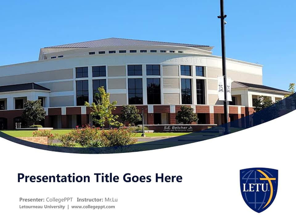 Letourneau University Course/Courseware Creation PPT Template4:3 ratio PPT effect preview image5