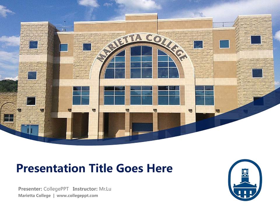 Marietta College Course/Courseware Creation PPT Template4:3 ratio PPT effect preview image5