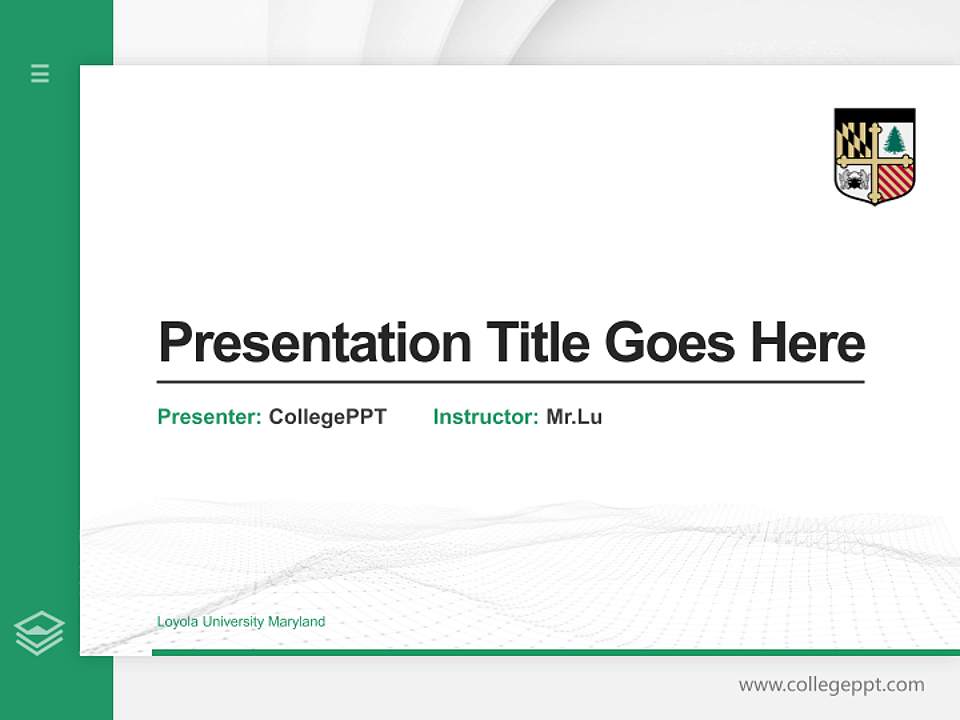 Loyola University Maryland Thesis Proposal/Graduation Defense PPT Template4:3 ratio PPT effect preview image5