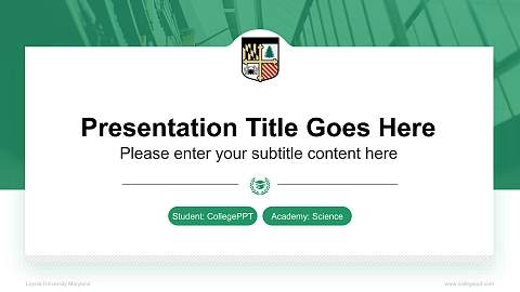 Loyola University Maryland National Scholarship Defense PPT Template