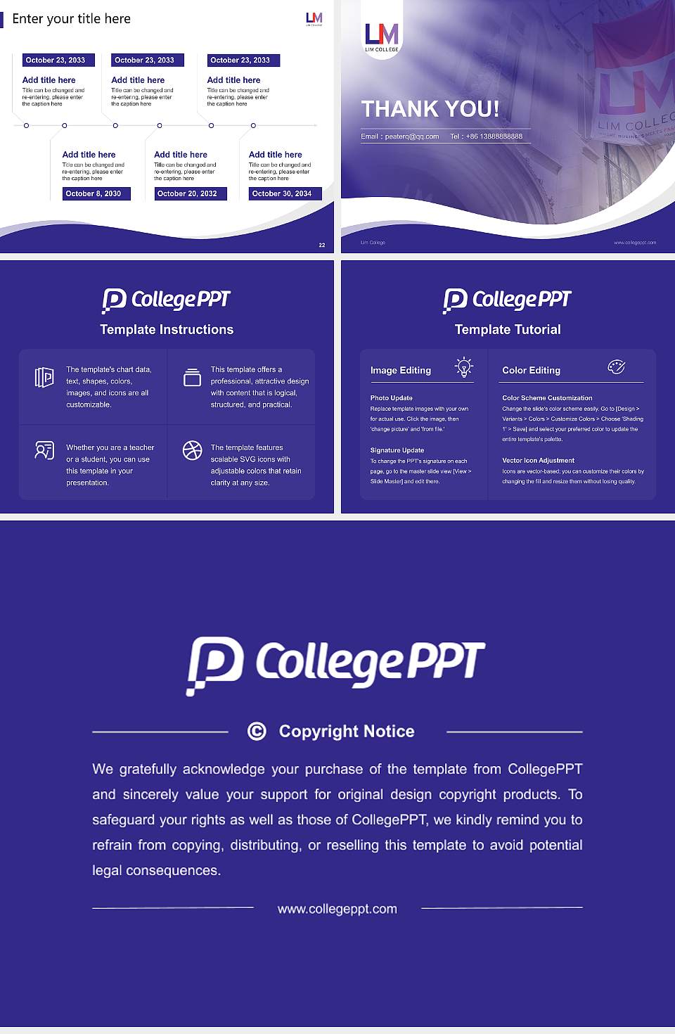 Lim College Lecture Sharing and Networking Event PPT Template4:3 ratio PPT effect preview image4