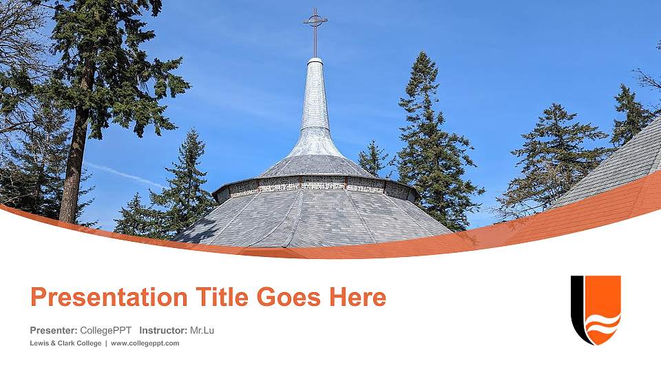 Lewis & Clark College Course/Courseware Creation PPT Template16:9 ratio PPT effect preview image
