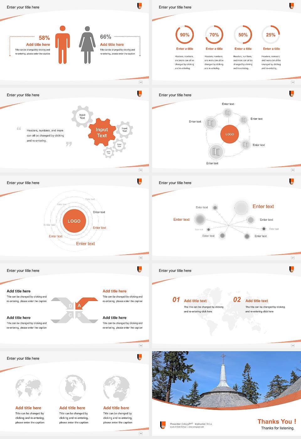 Lewis & Clark College Course/Courseware Creation PPT Template16:9 ratio PPT effect preview image4