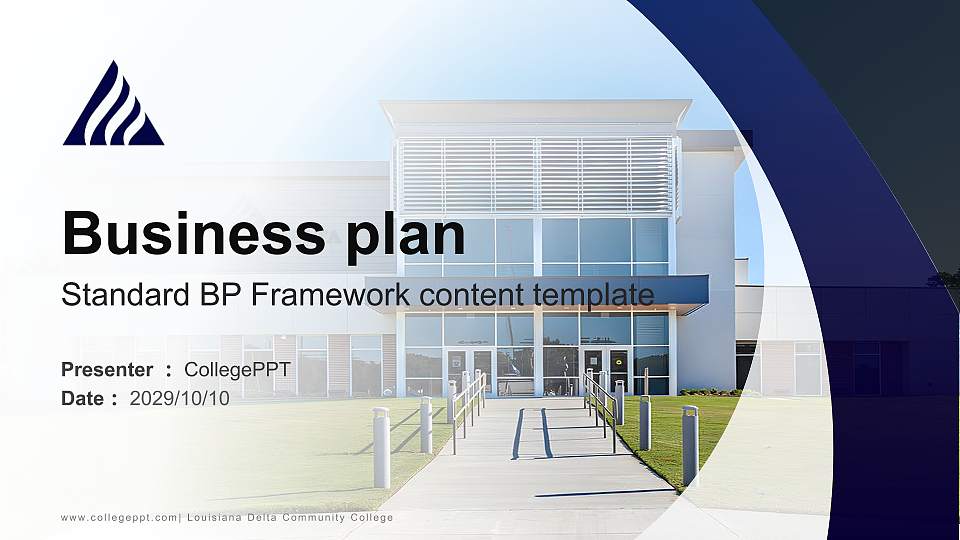 Louisiana Delta Community College Competition/Entrepreneurship Contest PPT Template16:9 ratio PPT effect preview image