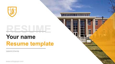 Lipscomb University Resume PPT Template