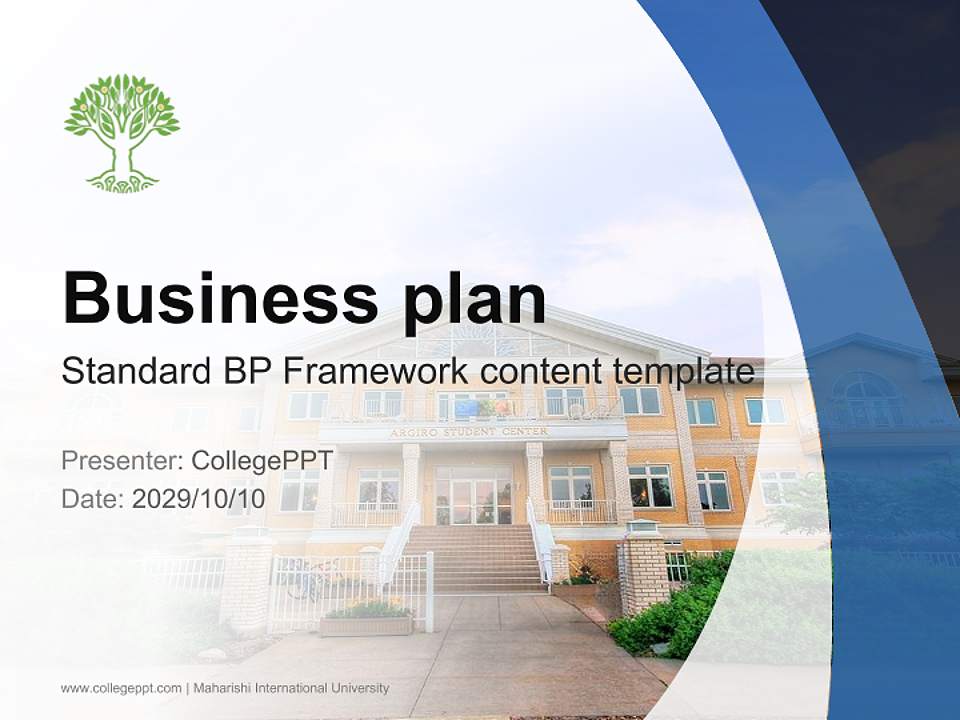 Maharishi International University Competition/Entrepreneurship Contest PPT Template4:3 ratio PPT effect preview image9