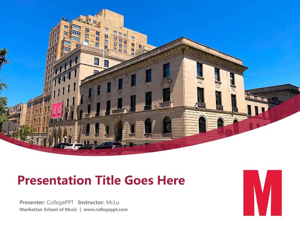 Manhattan School of Music Course/Courseware Creation PPT Template4:3 ratio PPT effect preview image5