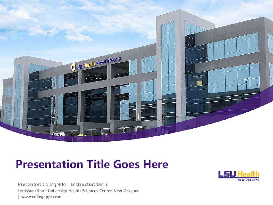 Louisiana State University Health Sciences Center-New Orleans Course/Courseware Creation PPT Template4:3 ratio PPT effect preview image5