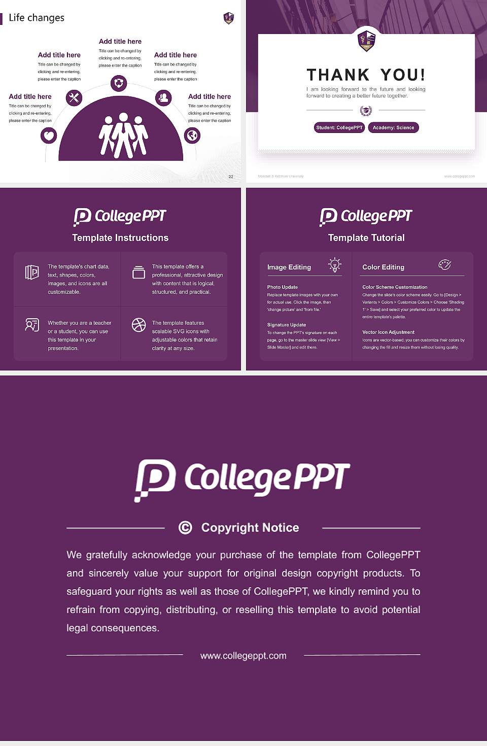 Marshall B Ketchum University National Scholarship Defense PPT Template4:3 ratio PPT effect preview image4