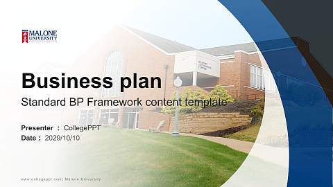 Malone University Competition/Entrepreneurship Contest PPT Template