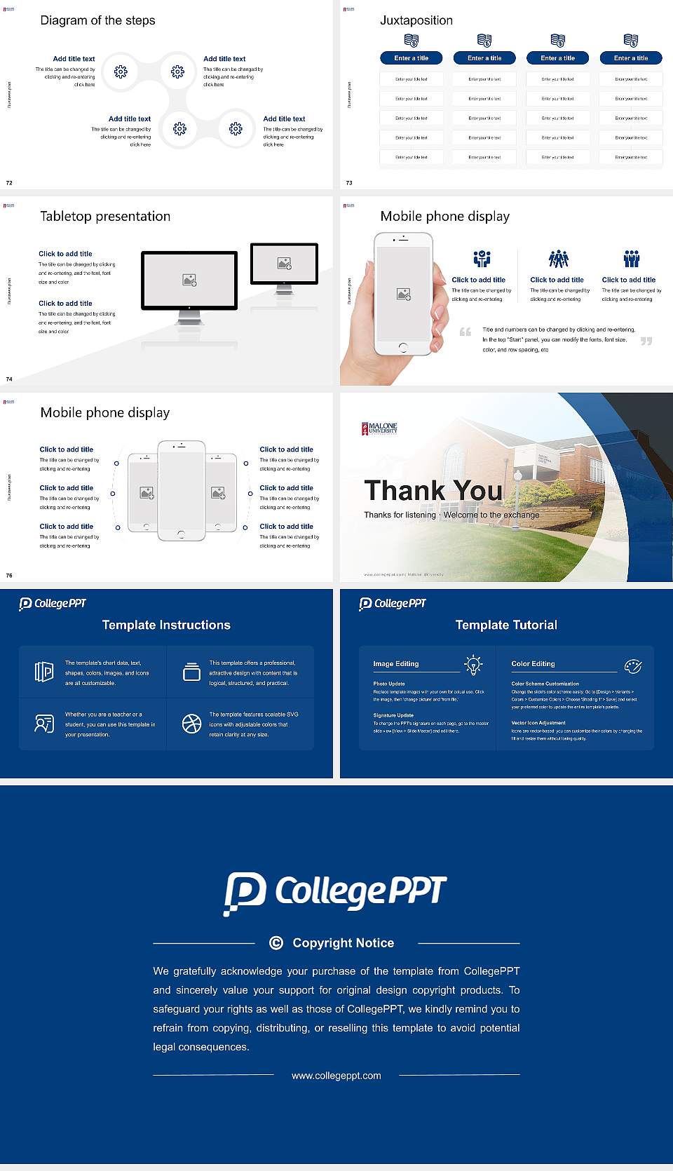 Malone University Competition/Entrepreneurship Contest PPT Template16:9 ratio PPT effect preview image9
