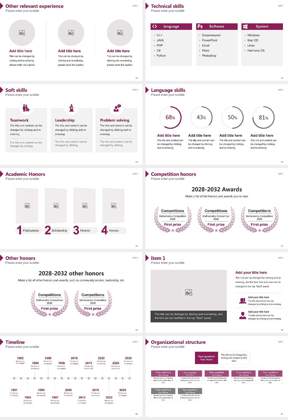 Longy School of Music of Bard College Resume PPT Template16:9 ratio PPT effect preview image3