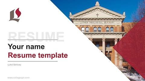 Luther Seminary Resume PPT Template