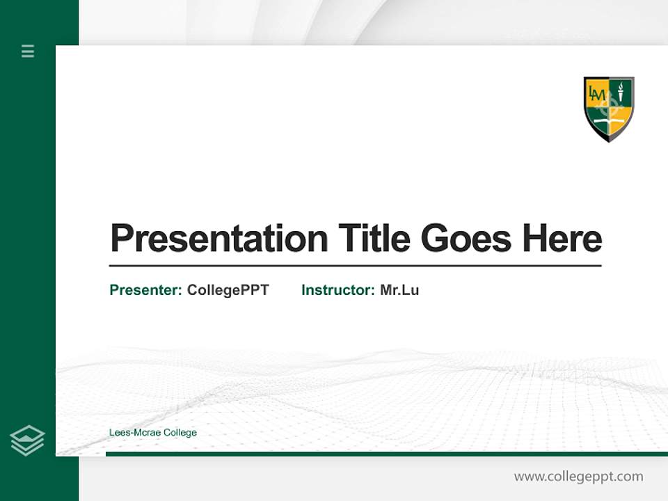Lees-Mcrae College Thesis Proposal/Graduation Defense PPT Template4:3 ratio PPT effect preview image5