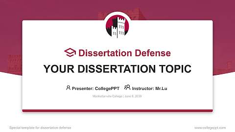 Manhattanville College Graduation Thesis Defense PPT Template