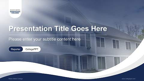 Maine Media College Lecture Sharing and Networking Event PPT Template