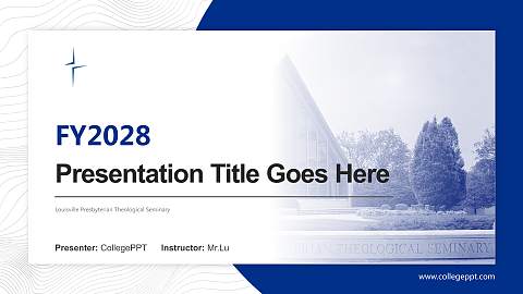 Louisville Presbyterian Theological Seminary Academic Presentation/Research Findings Report PPT Template