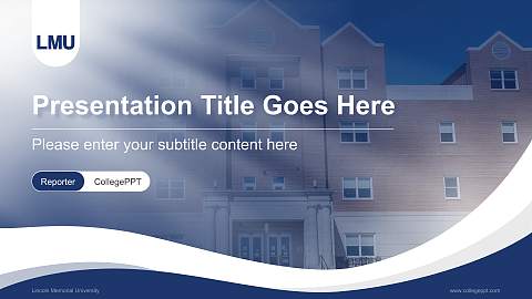 Lincoln Memorial University Lecture Sharing and Networking Event PPT Template