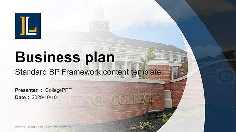 Lycoming College Competition/Entrepreneurship Contest PPT Template
