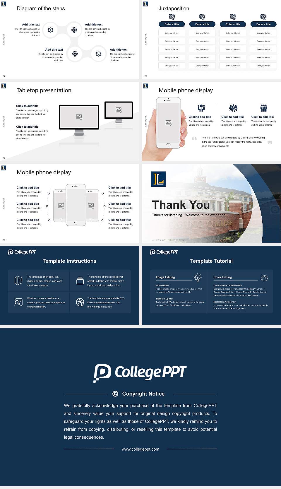 Lycoming College Competition/Entrepreneurship Contest PPT Template16:9 ratio PPT effect preview image9
