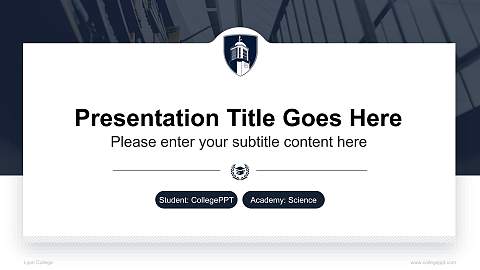 Lyon College National Scholarship Defense PPT Template