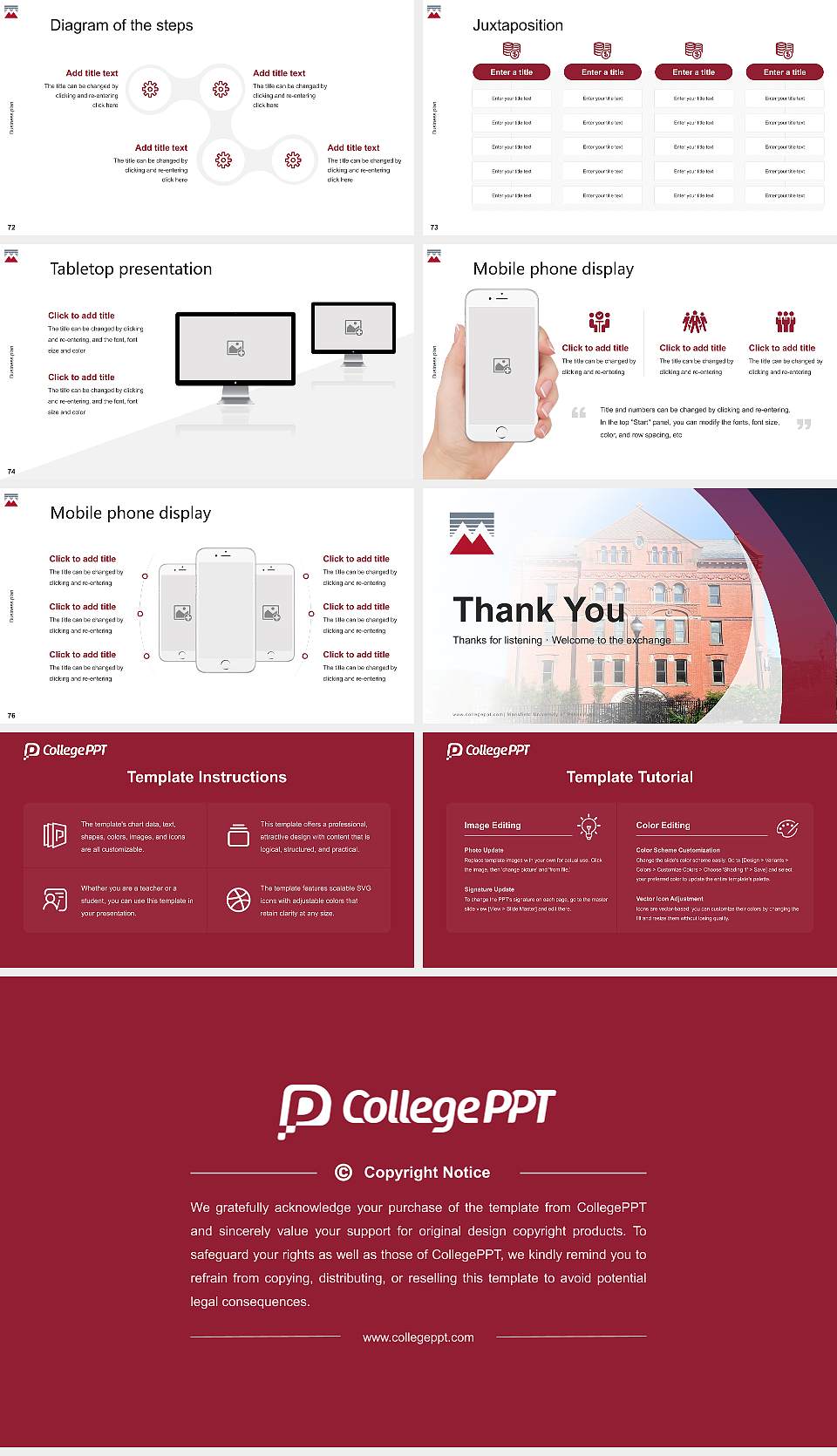 Mansfield University of Pennsylvania Competition/Entrepreneurship Contest PPT Template16:9 ratio PPT effect preview image9