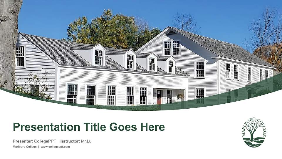 Marlboro College Course/Courseware Creation PPT Template16:9 ratio PPT effect preview image