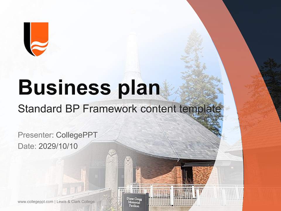Lewis & Clark College Competition/Entrepreneurship Contest PPT Template4:3 ratio PPT effect preview image9