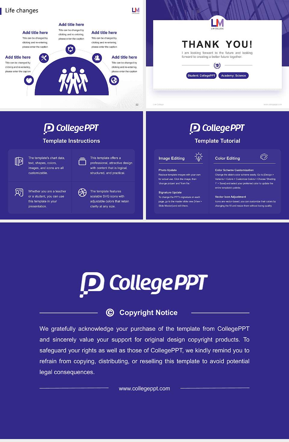 Lim College National Scholarship Defense PPT Template4:3 ratio PPT effect preview image4