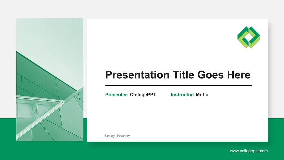 Lesley University General Purpose PPT Template16:9 ratio PPT effect preview image