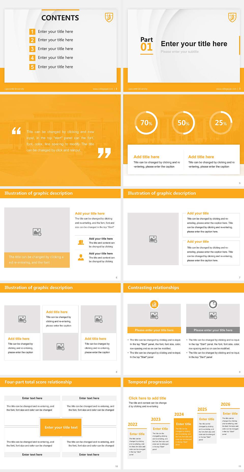 Lipscomb University Thesis Proposal/Graduation Defense PPT Template4:3 ratio PPT effect preview image2