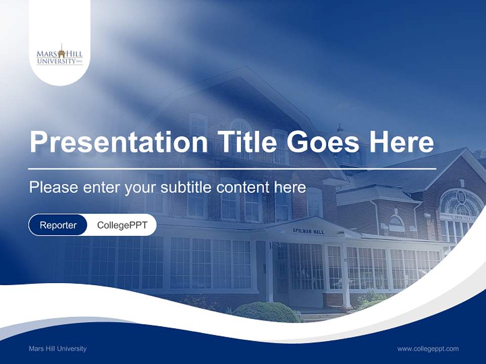 Mars Hill University Lecture Sharing and Networking Event PPT Template4:3 ratio PPT effect preview image4