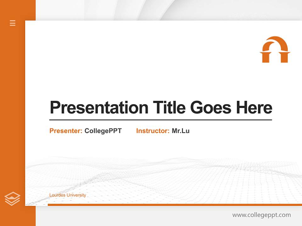 Lourdes University Thesis Proposal/Graduation Defense PPT Template4:3 ratio PPT effect preview image5