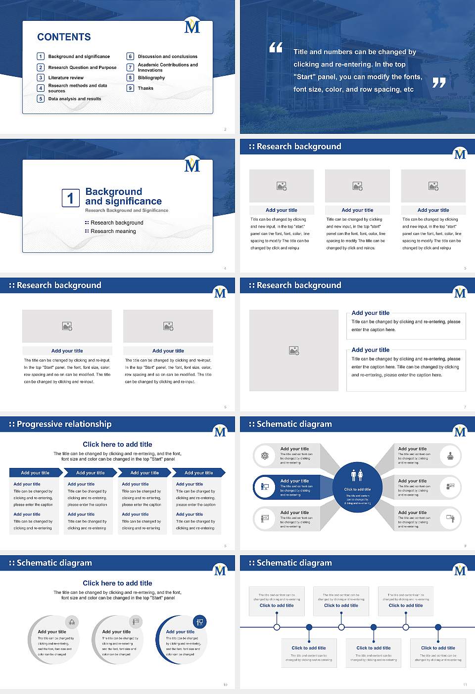 Madonna University Graduation Thesis Defense PPT Template16:9 ratio PPT effect preview image2