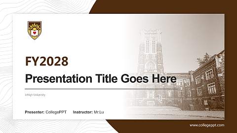 Lehigh University Academic Presentation/Research Findings Report PPT Template