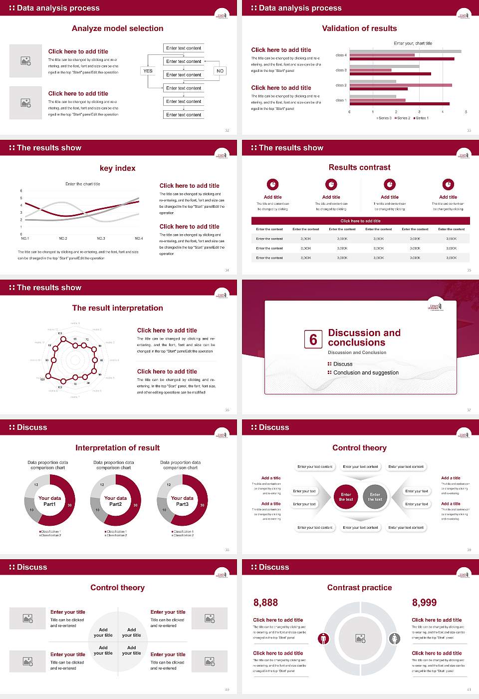 Lewis University Graduation Thesis Defense PPT Template16:9 ratio PPT effect preview image5