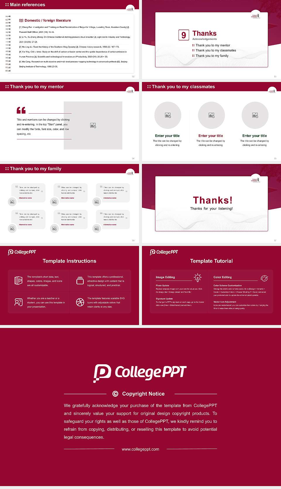 Lewis University Graduation Thesis Defense PPT Template16:9 ratio PPT effect preview image7
