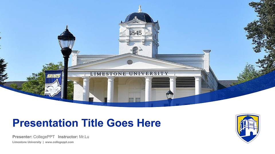 Limestone University Course/Courseware Creation PPT Template16:9 ratio PPT effect preview image
