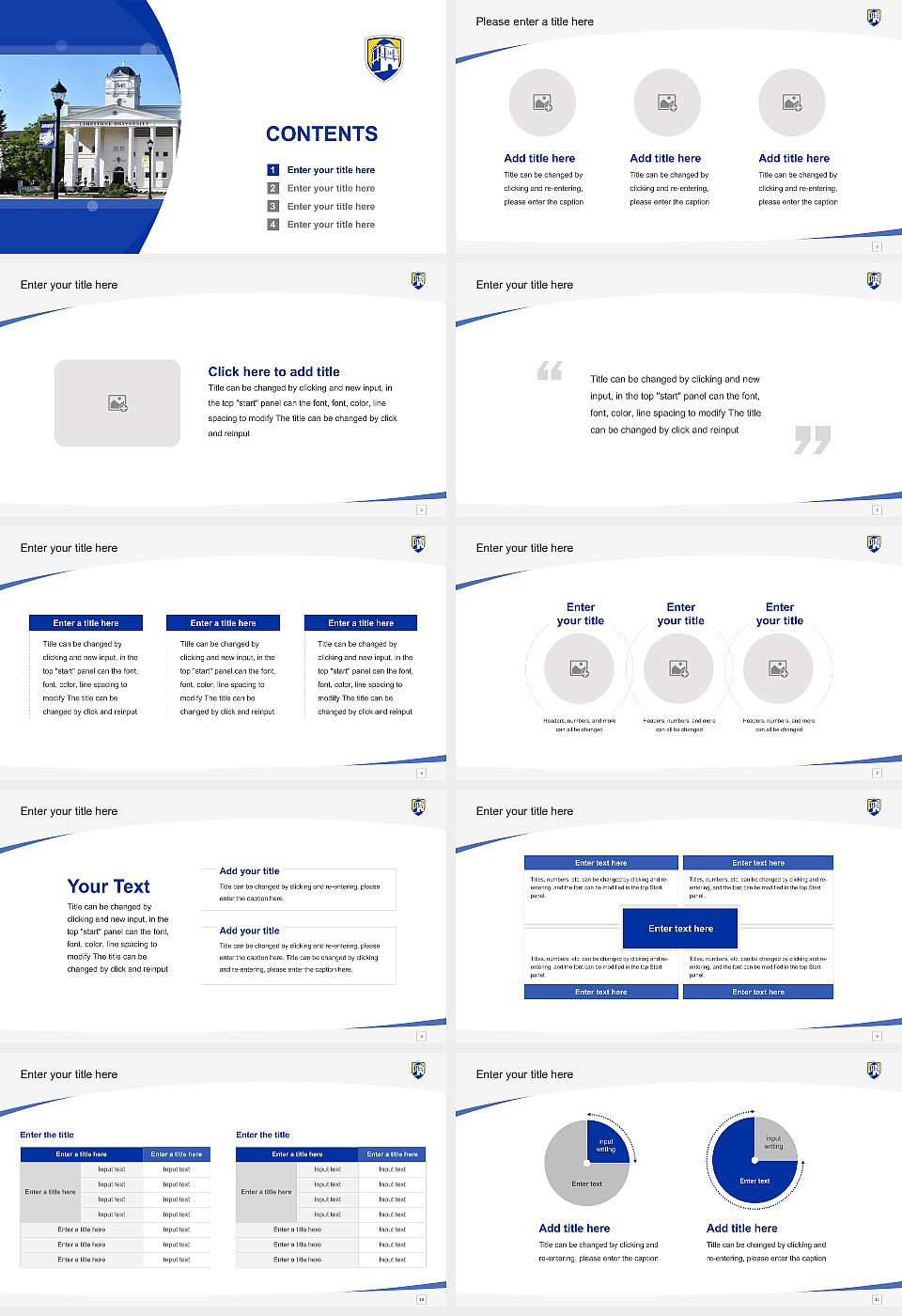 Limestone University Course/Courseware Creation PPT Template16:9 ratio PPT effect preview image2