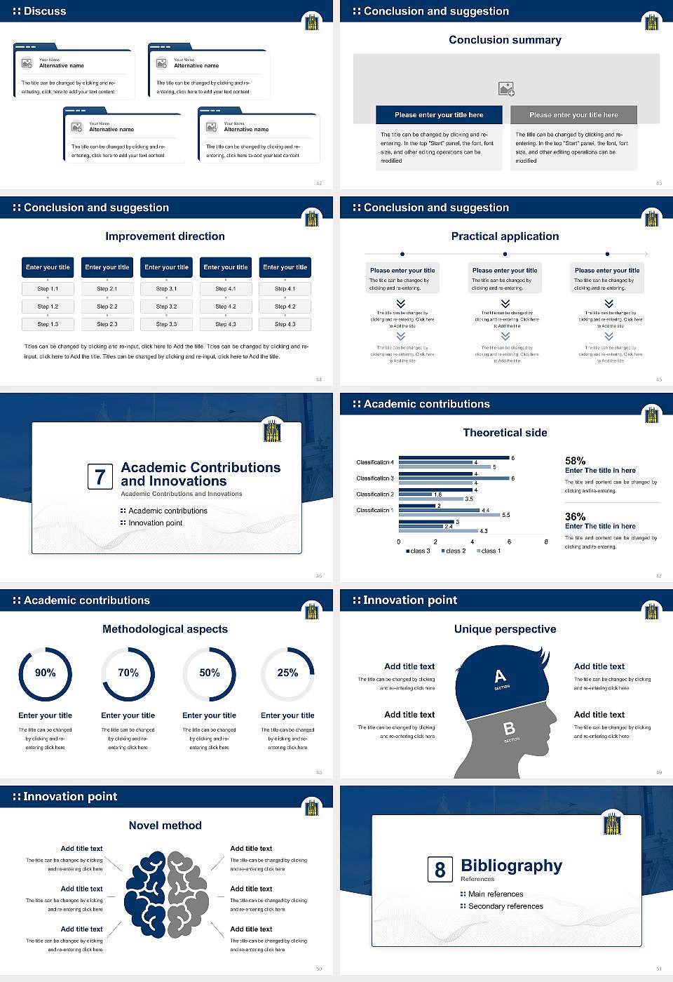 Marquette University Graduation Thesis Defense PPT Template16:9 ratio PPT effect preview image6