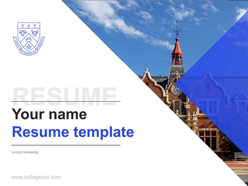 Lincoln University Resume PPT Template4:3 ratio PPT effect preview image5