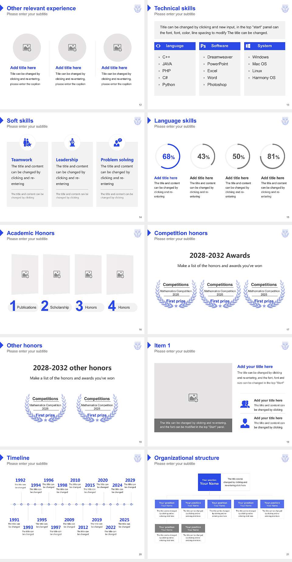 Lincoln University Resume PPT Template4:3 ratio PPT effect preview image3