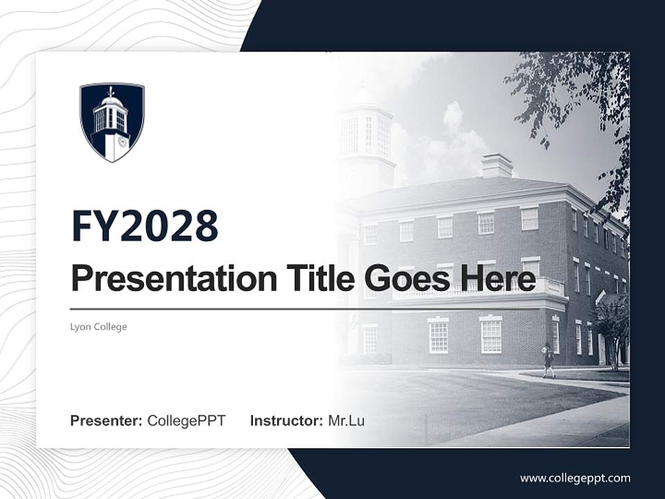 Lyon College Academic Presentation/Research Findings Report PPT Template4:3 ratio PPT effect preview image5