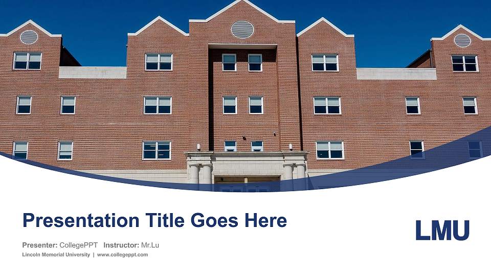 Lincoln Memorial University Course/Courseware Creation PPT Template16:9 ratio PPT effect preview image