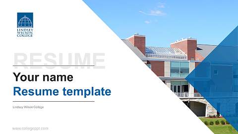 Lindsey Wilson College Resume PPT Template