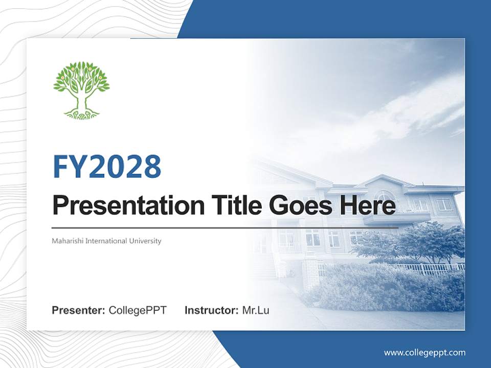 Maharishi International University Academic Presentation/Research Findings Report PPT Template4:3 ratio PPT effect preview image5