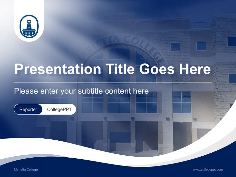 Marietta College Lecture Sharing and Networking Event PPT Template4:3 ratio PPT effect preview image4